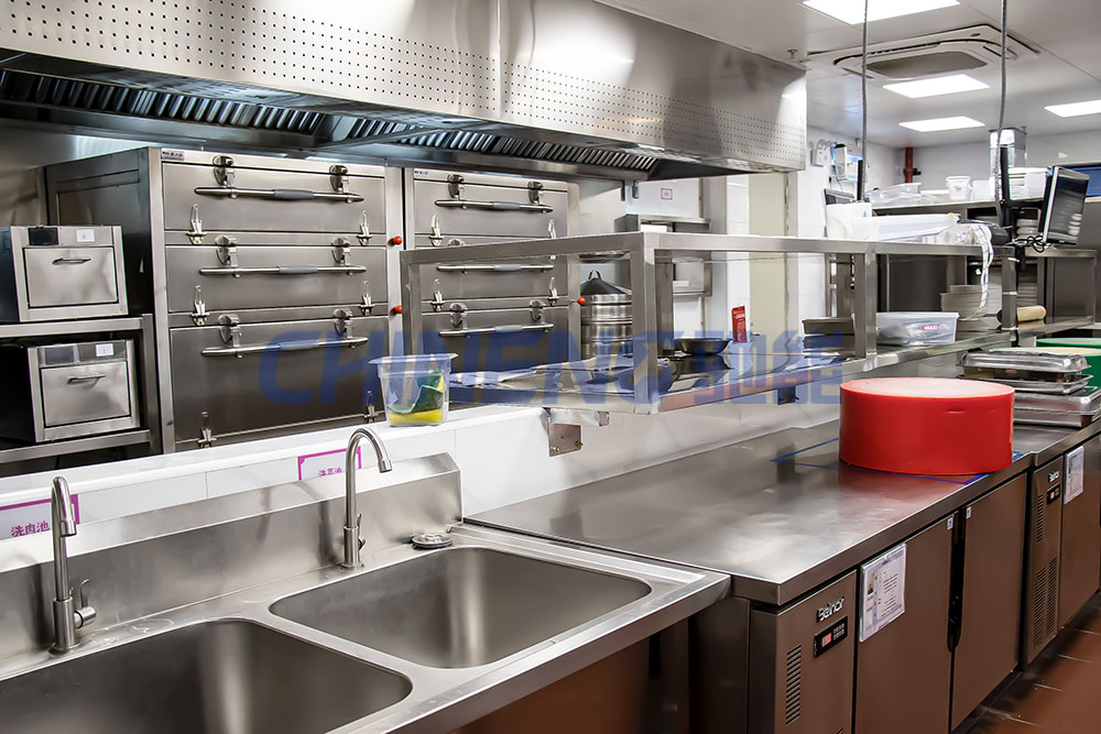 200-300人单位食堂厨房工程3D效果图
